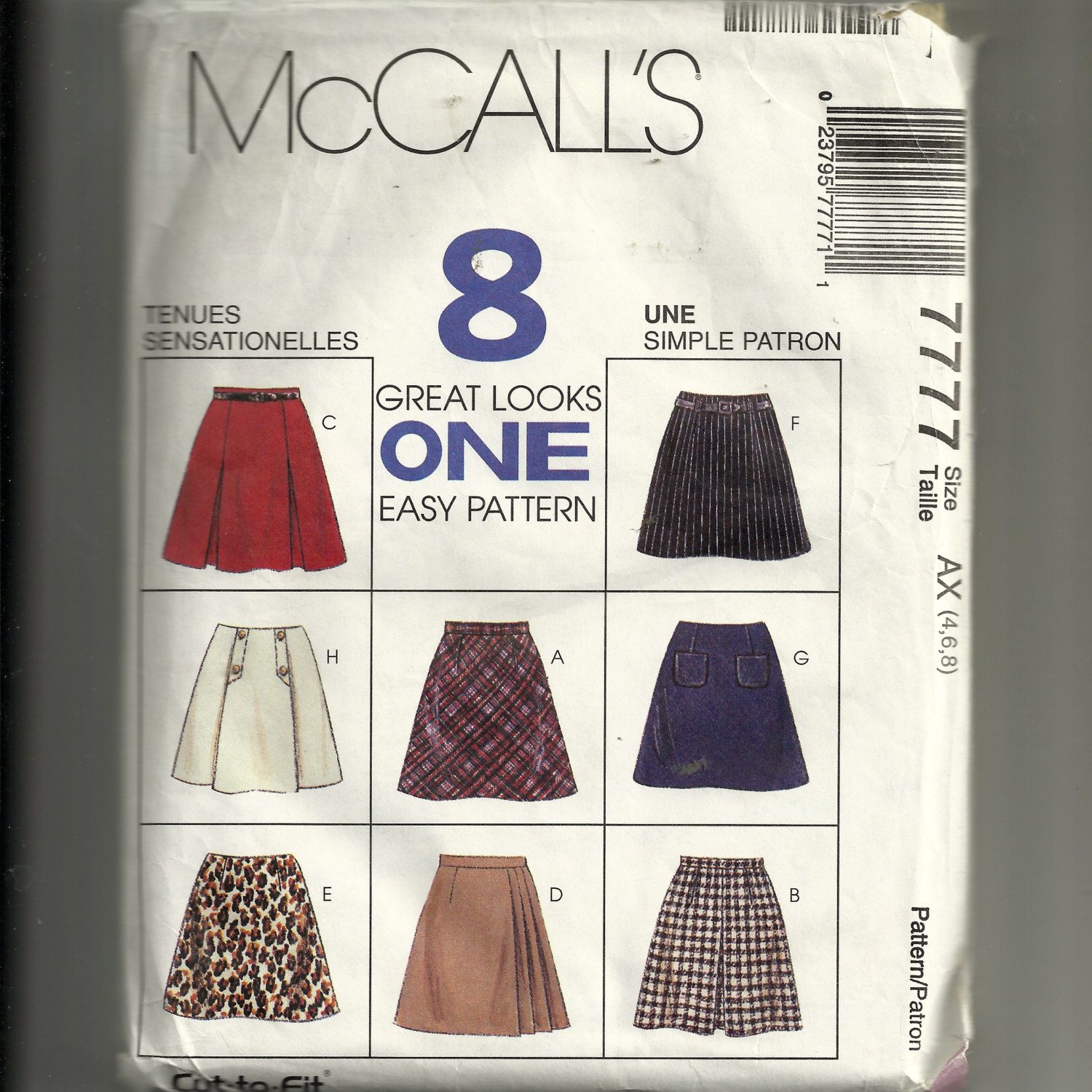 McCall's Misses' Skirt Pattern 7777 from NewAgain on Etsy Studio