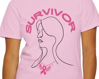 Cancer Survivor T-Shirt, "Survivor's Heart," Inspirational Gift, Empowerment Gift, Gift for Cancer Survivor, Gift for her