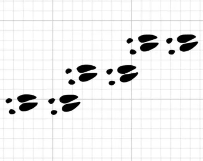 Deer Tracks Decals Sticker Hunting - Several Colors and Sizes Available