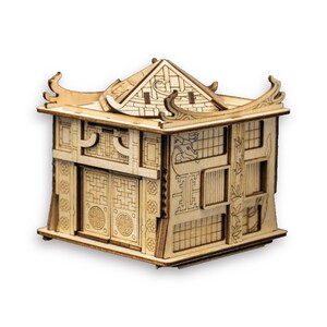 House of the Dragon Wood Puzzle. Puzzle Master. IQ Logic. Brain Teaser. Esc Welt. image 2