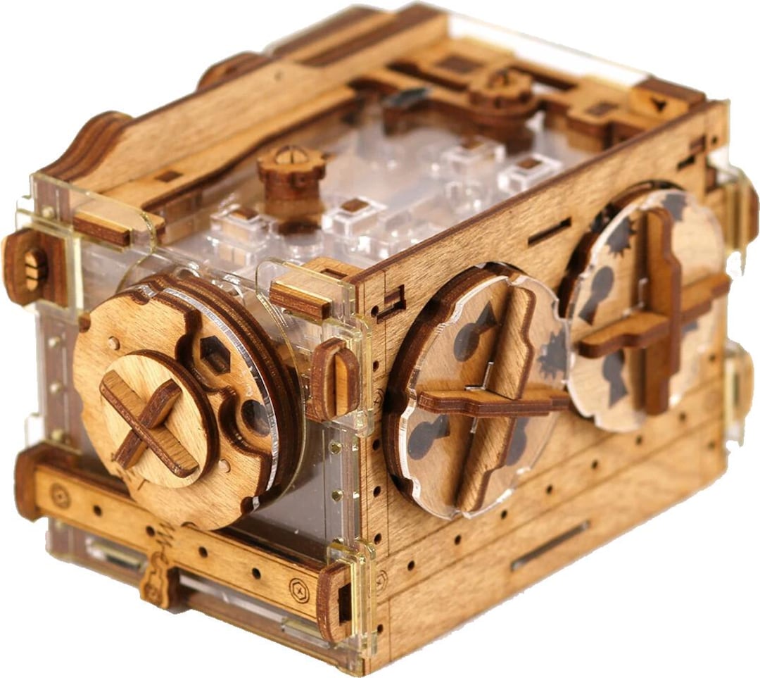 IDventure A-Maze-ing Safe – Boîte Monnaie Labyrinthe – Casse-tête 3D Bois – Cadeau Original Adulte