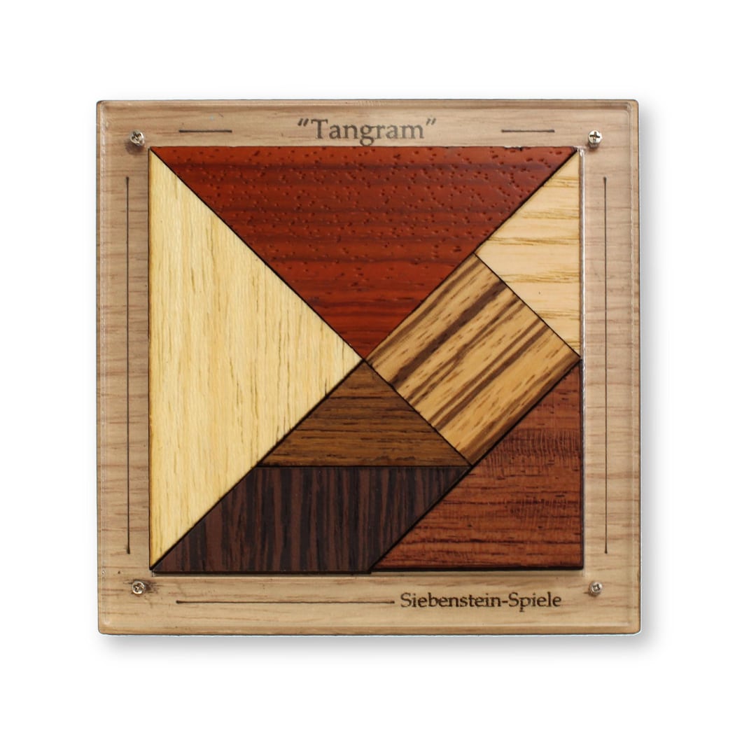 Tangram Wooden Puzzle – Level 6 Classic Brain Teaser – Handmade Wood ...