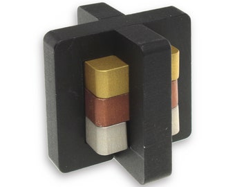 Paquet 2 Metal Puzzle. PuzzleMaster Brain Teaser, Mechanical Puzzle, IQ Logic Teaser, 3D Puzzle.