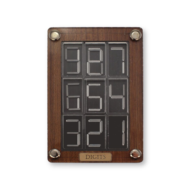 Digits Wood Puzzle Unique Math Lover Gift Number Shaped Logic Game for Adults Challenging Accounting Teacher Gift Office Decor Brain Teaser image 1