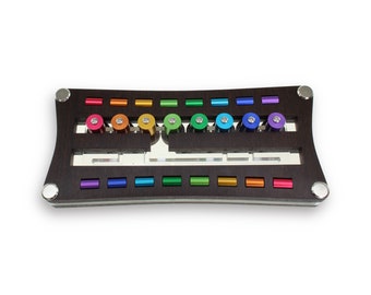 Nur 8- 8 colored anodized Wooden Puzzle, Jean Claude Constantin Wood Puzzle, Brain Teaser, Mechanical Puzzle, IQ Logic Teaser, 3D Puzzle