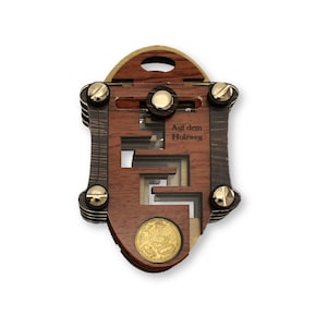 Euro-falle 08 European Wood Puzzle from Pelikan Puzzles is a Wooden IQ Logic Puzzle Brain Teaser Puzzle Master, Maze Puzzle, Auf dem Holzweg