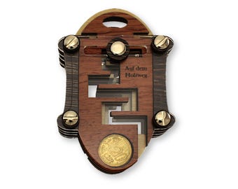 Euro-falle 08 European Wood Puzzle from Pelikan Puzzles is a Wooden IQ Logic Puzzle Brain Teaser Puzzle Master, Maze Puzzle, Auf dem Holzweg
