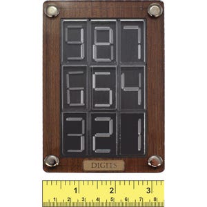 Digits Wood Puzzle Unique Math Lover Gift Number Shaped Logic Game for Adults Challenging Accounting Teacher Gift Office Decor Brain Teaser image 2