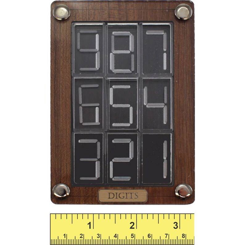 Digits Wood Puzzle Unique Math Lover Gift Number Shaped Logic Game for Adults Challenging Accounting Teacher Gift Office Decor Brain Teaser image 2