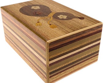 Yosegi Japanese Puzzle Box - 12cm (4.7 Inch) Secret Wooden Box