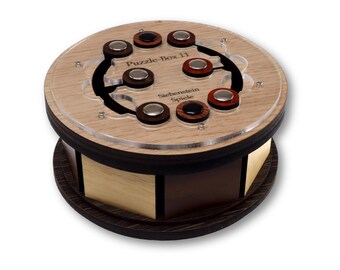Puzzle Box 11 Wooden Puzzle – Expert Level 9 Secret Magic Box – Handmade Wood Stash Box