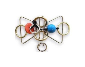 Butterfly's Revenge Wire Puzzle, Puzzle Master Brain Teaser, Game, Mechanical Puzzle, IQ Logic Teaser, 3D Puzzle, Puzzle
