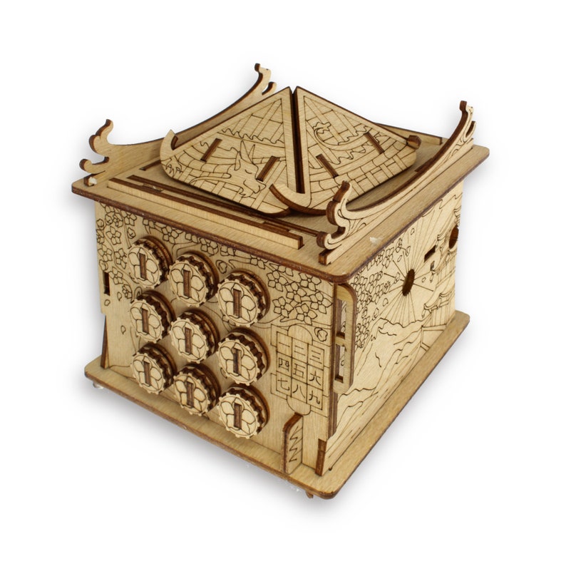 House of the Dragon Wood Puzzle. Puzzle Master. IQ Logic. Brain Teaser. Esc Welt. image 3