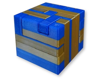 Impossible Cube 2 puzzle from Pacific Puzzleworks, 3D printed, Puzzle Master, burr puzzle, men's gift