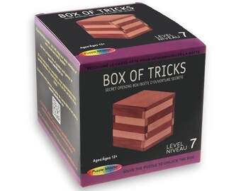Box of Tricks Puzzle Box, Wooden Puzzle, Brain Teaser, Game