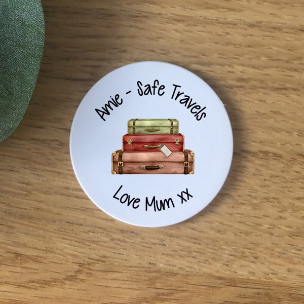 Personalised Pocket Coin - Safe Travels, Good Luck Coin,  travelling Keepsake