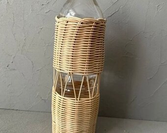 Estuche para botellas de ratán