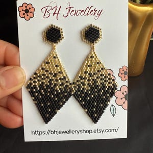 Statement earrings handmade in elegant gold beads, dangle earrings,unique statement earrings,elegant earring