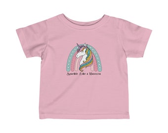 T-shirt fille scintillant comme une licorne