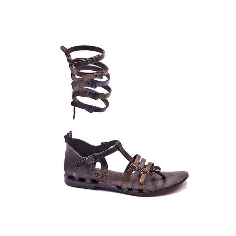0600~Suede-leather MALENA Sandals with Gladiator-fastening