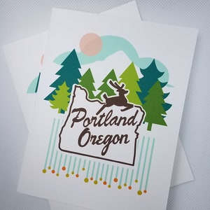 Hello, Portland Series Notecards the White Stag Sign The Portland Oregon Sign imagem 1