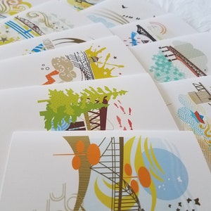 Set of 12 Portland Bridge Notecards