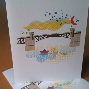 Morrison Bridge Portland Notecards
