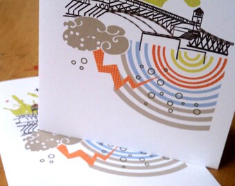 Burnside Bridge Portland Notecards | Portland Landmark Illustration Set of 6