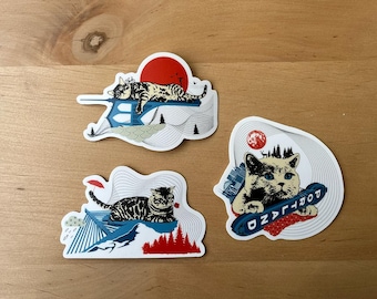 Lucid Portland 3x3 inch durable, weather resistant vinyl sticker, 3 styles