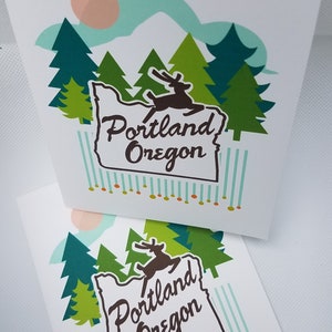 Hello, Portland Series Notecards the White Stag Sign The Portland Oregon Sign imagem 2