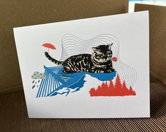 Lucid Portland Notecards #2 - Cat - Tilikum Bridge - Mt. Hood - Lucid Dream - Set of Six