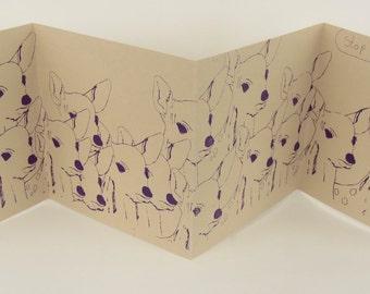 Runnig with the herd: Limited Edition silkscreen handmade book.