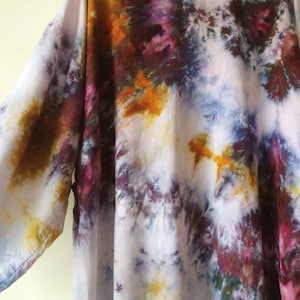 Handgefärbte Galaxy Kimono Robe, Tie Dye, Shibori, Rayon Bademantel, Anna Joyce, Portland, OR.