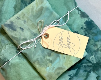 Parure de couette en coton teinte à la main, couleur vagues chaudes, literie tie and dye, Anna Joyce