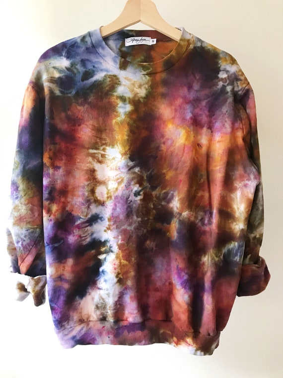 Hand Dyed Cotton Crew Neck Sweatshirt in Tiger's Eye Anna - Etsy Singapore