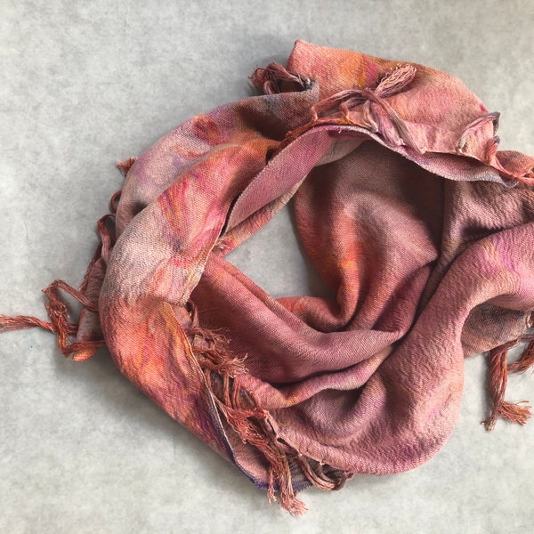 Hand Woven Cotton Scarves in Medina , Hand Dyed, Made in Marrakech, Fair Trade