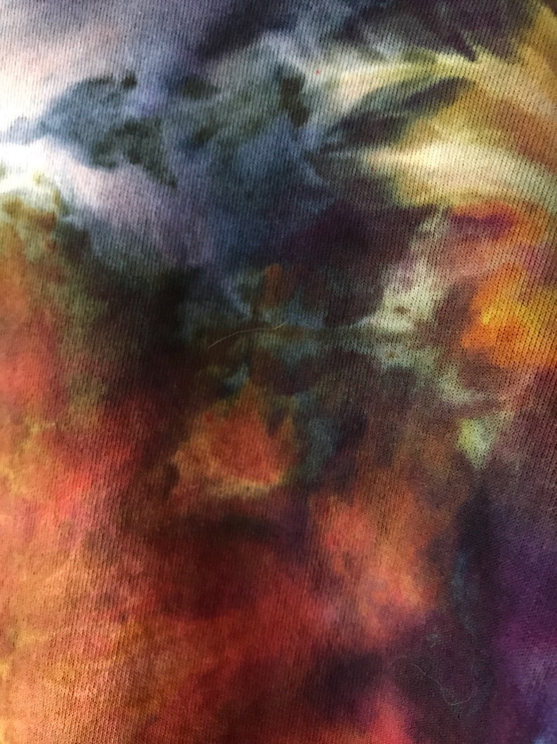 Hand Dyed Cotton Crew Neck Sweatshirt in Tiger's Eye, Anna Joyce, Portland, OR. Tie Dye image 5