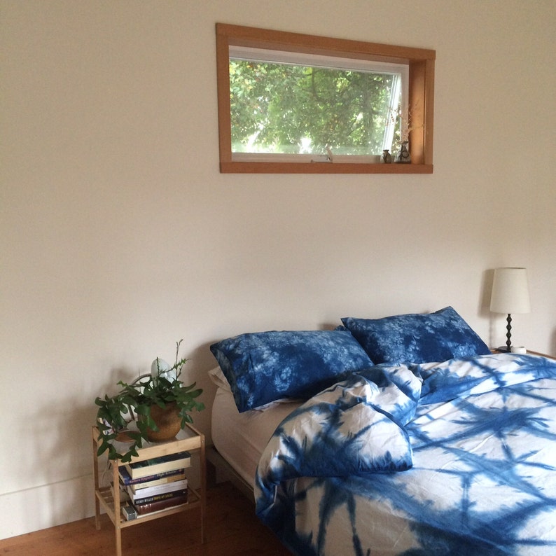 Hand Dyed Indigo Bedding Shibori Bedding Duvet Cover and Two Etsy