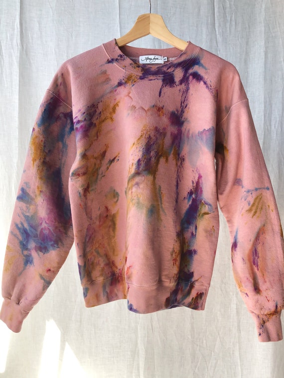 NEW Medina Hand Dyed Cotton Crew Neck Sweatshirt Anna Joyce NEW Medina Hand Dyed Cotton Crew Neck Sweatshirt Anna Joyce