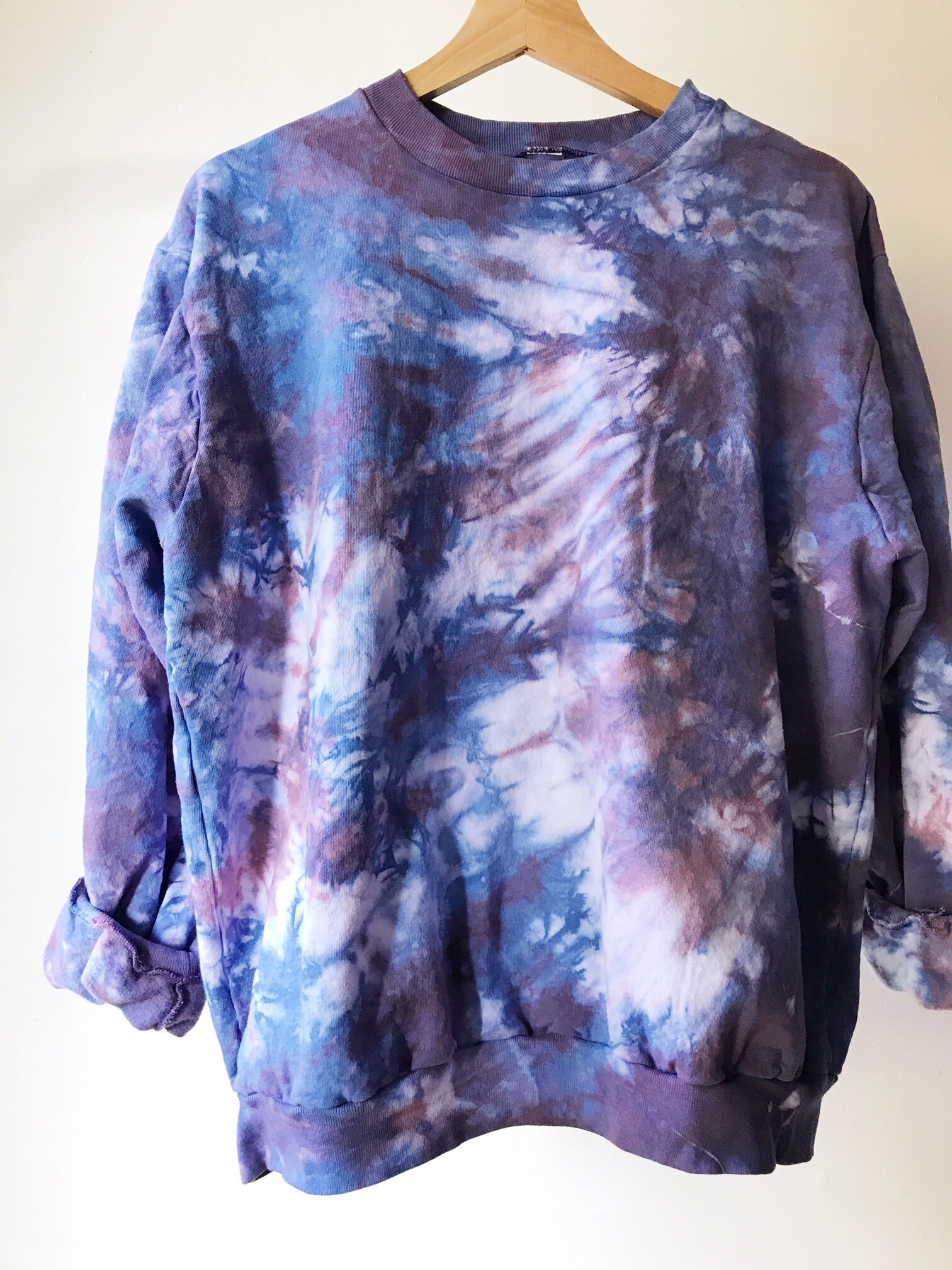 Hand Dyed Cotton Crew Neck Sweatshirt in Orchid Anna Joyce | Etsy