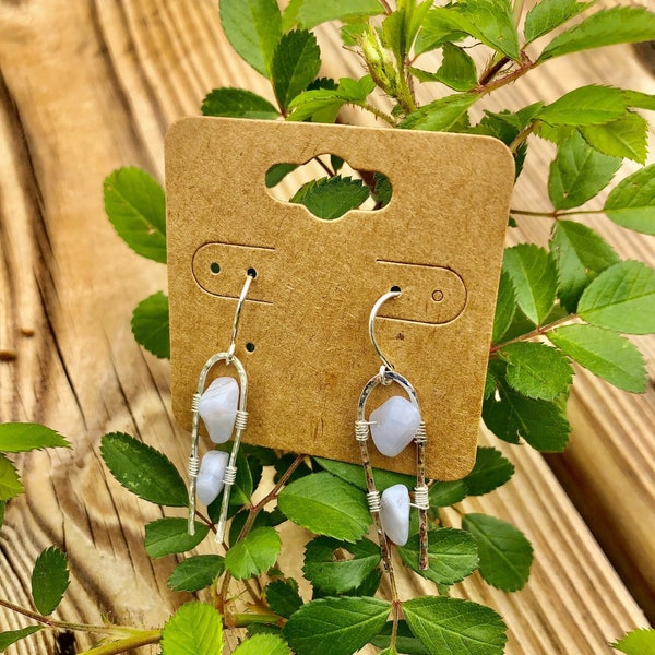 Blue Lace Agate Earrings