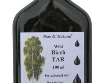 100ml Pure Tar / Natural Birch Tar / + instructions on 7 sheets!
