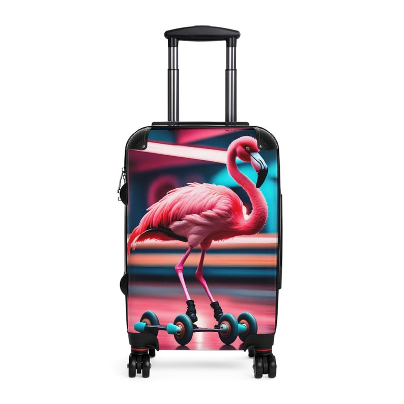 Suitcase Retro Flamingo image 4