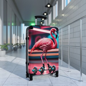 Suitcase Retro Flamingo image 8