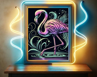 Flamingo Vintage Art Jigsaw Puzzle (500,1000-Piece)