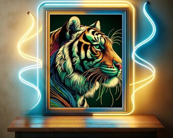 Tiger Vintage Art Jigsaw Puzzle (500,1000-Piece)