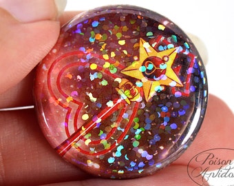 Holographic Sailor Mars in Space Pin - 1.25 pinback button