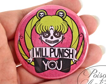 2.25" Pink Punk Edition - Sailor Muerte I Will Pin-ish YOU (2.25" Pinback Button)