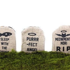 Meowmento Mori Crinkly Kitty Tombstones - Cat Toys, Cat Nip, Spooky, Halloween, Meowmento Mori