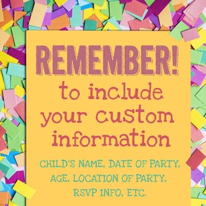 Inviti per feste Dave & Busters personalizzati 5 x 7 PIXEL PARTY immagine 5